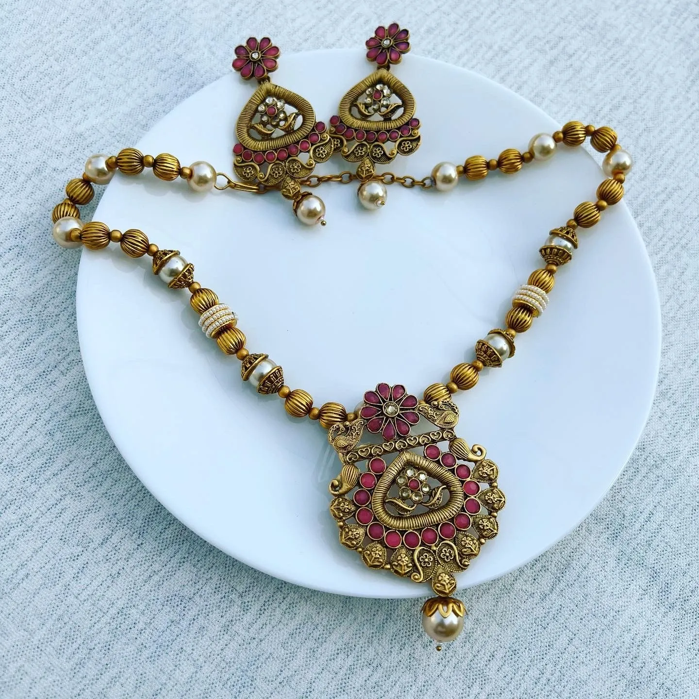 Best Price Pearl Queen Rajwadi Mala Set